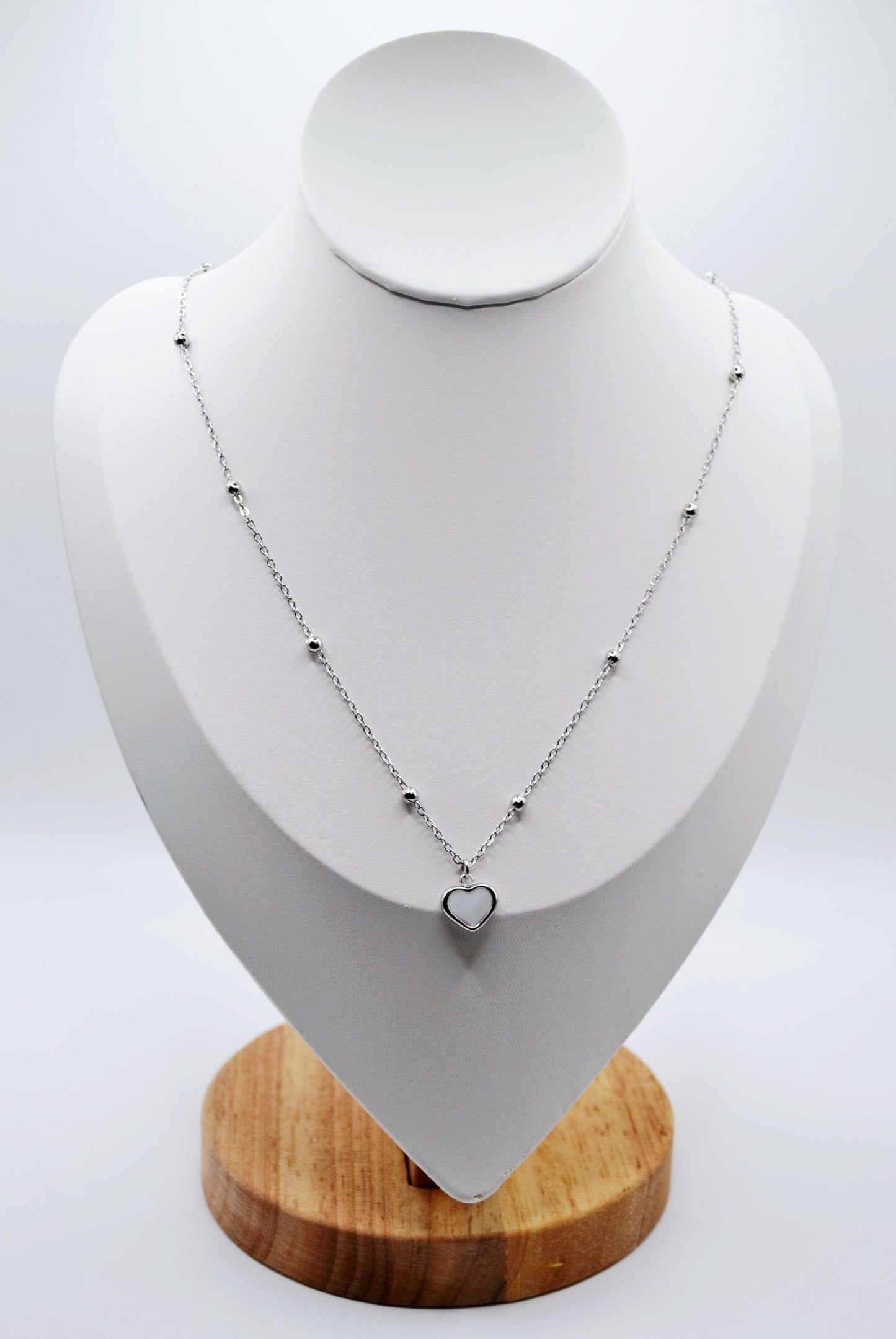Sweet heart silver necklace