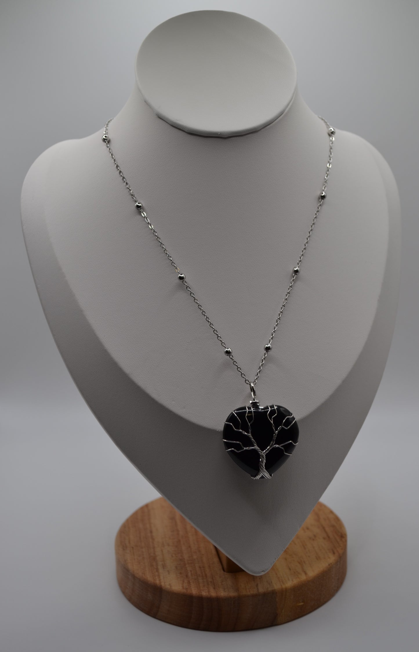 Tree of life heart pendant necklaces