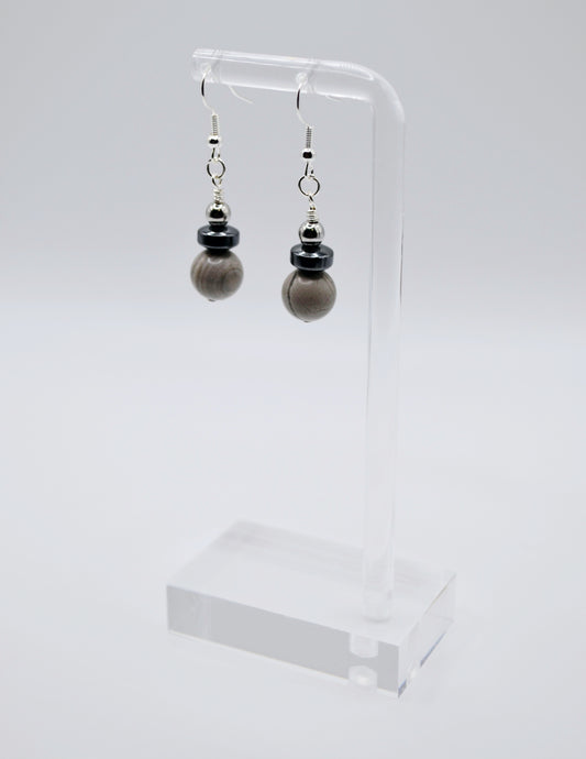 Weimaraner rondelle earrings edition two