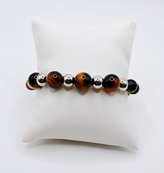 Tiger eye silver bracelet