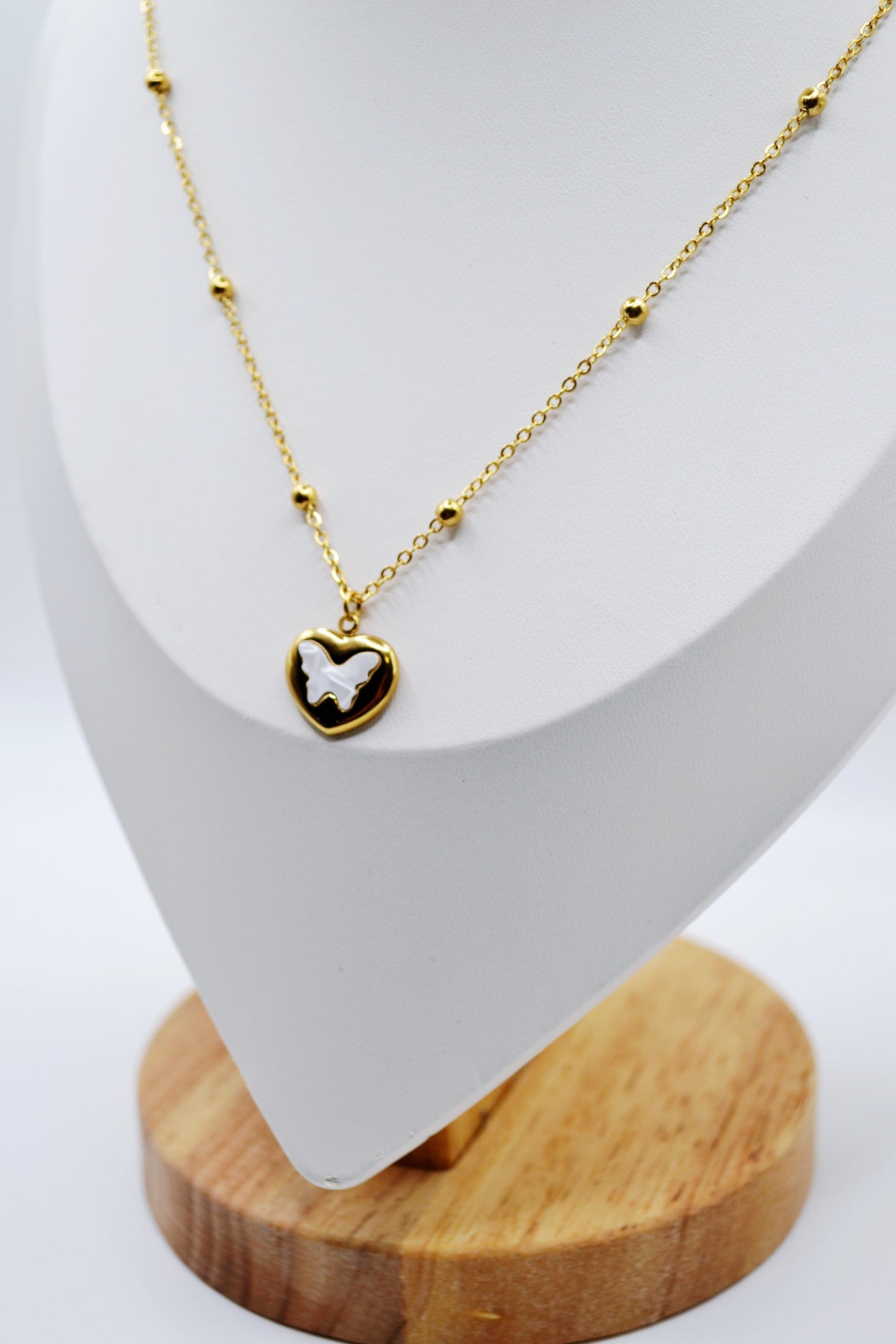 Gold butterfly necklace