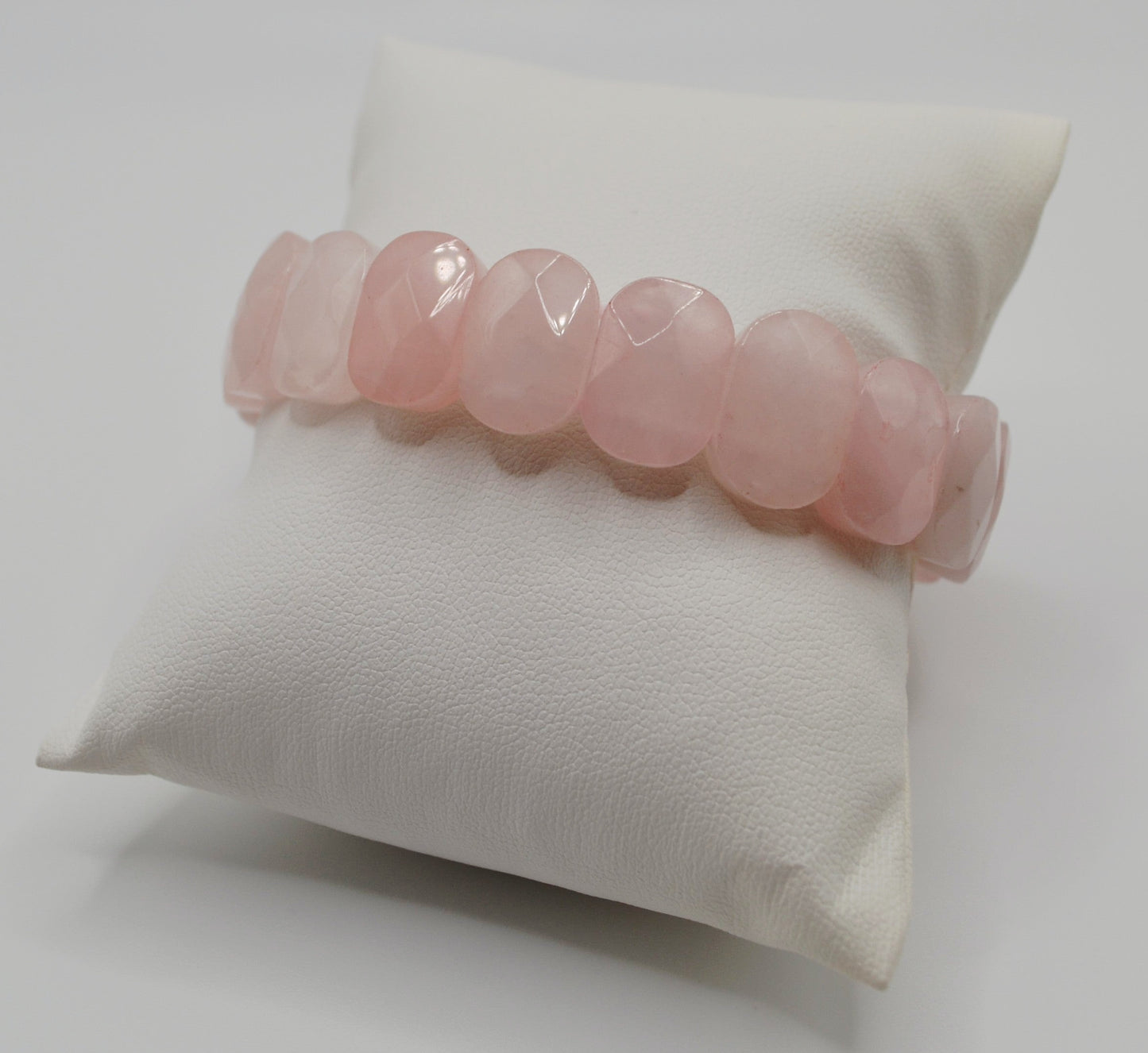 Facted rectangle stone oval beaded bracelets