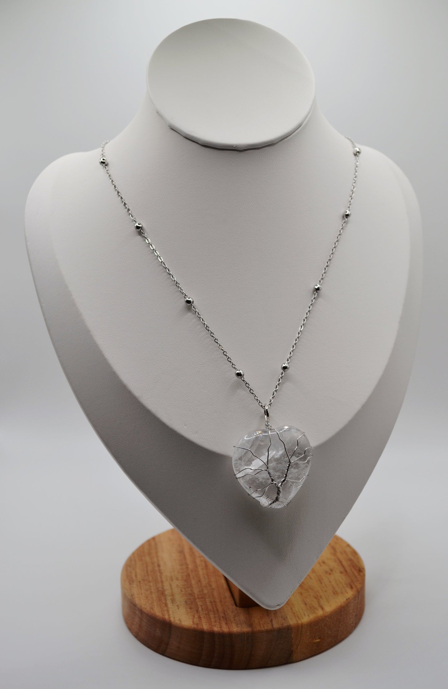Tree of life heart pendant necklaces