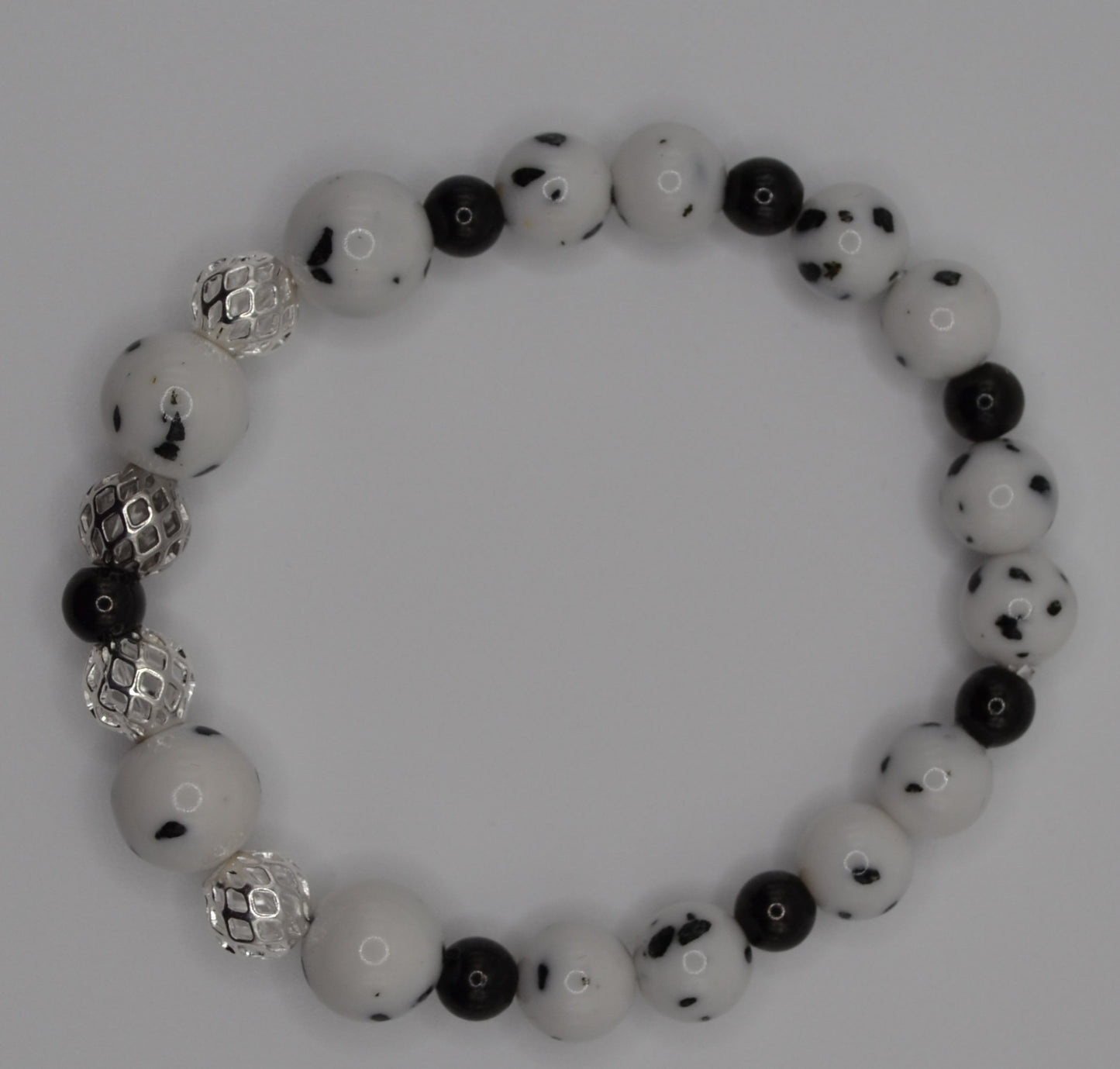 Dalmatian cage and black bead set