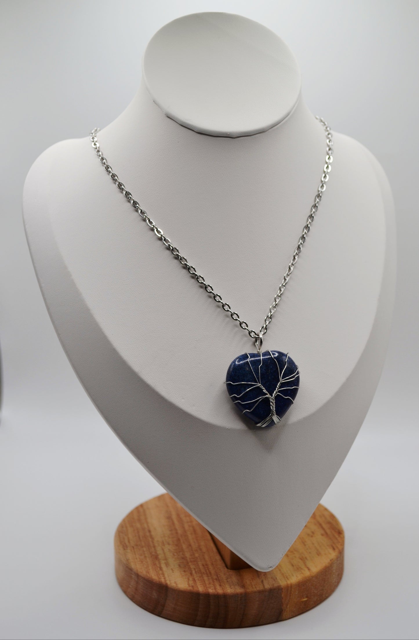 Tree of life heart pendant necklaces