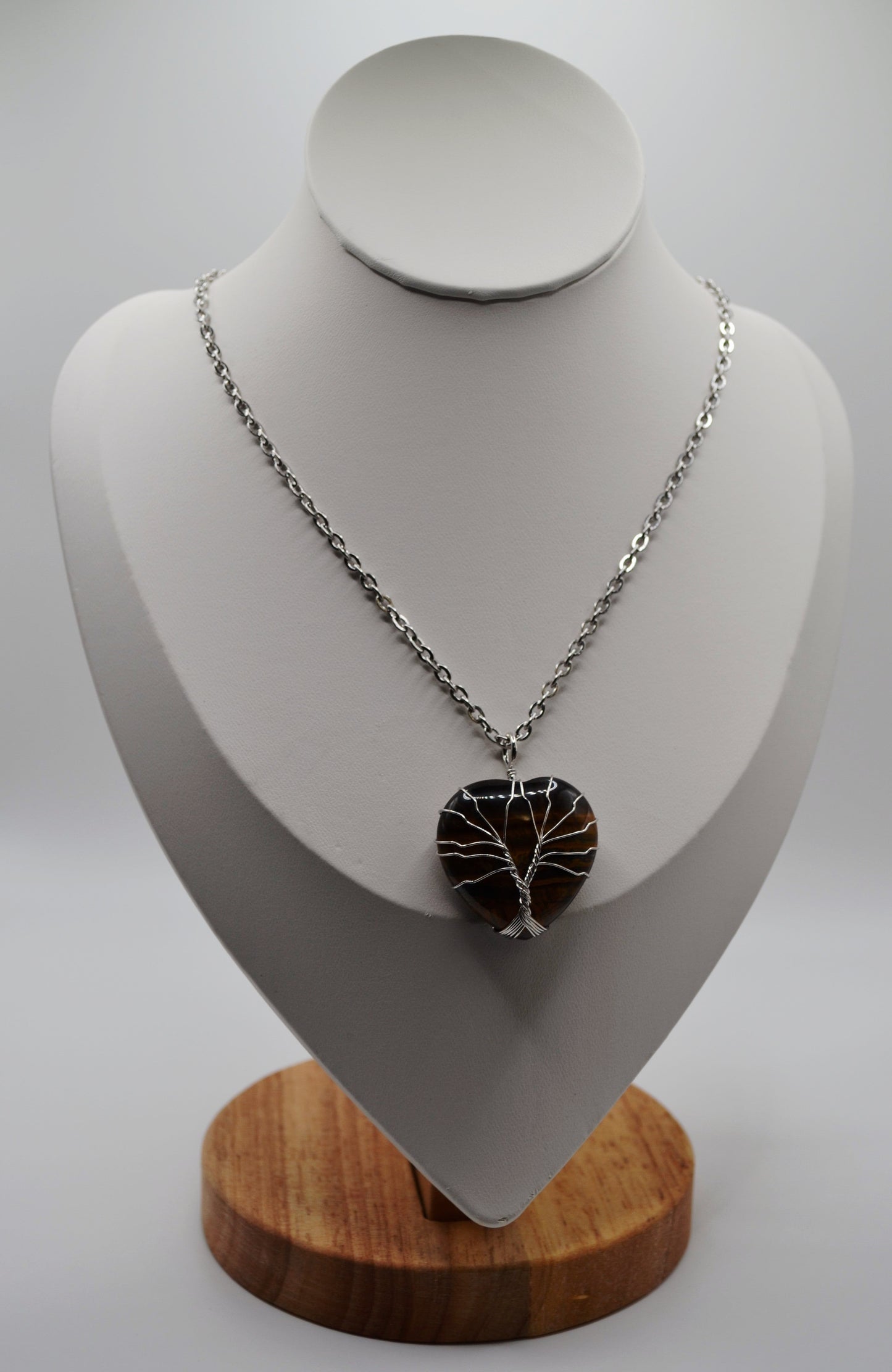 Tree of life heart pendant necklaces