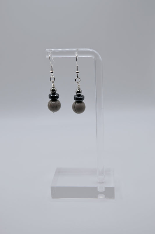 Weimaraner rondelle earrings edition two