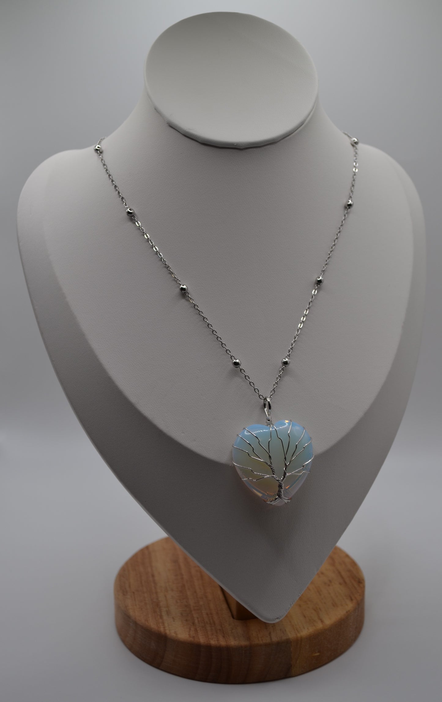 Tree of life heart pendant necklaces
