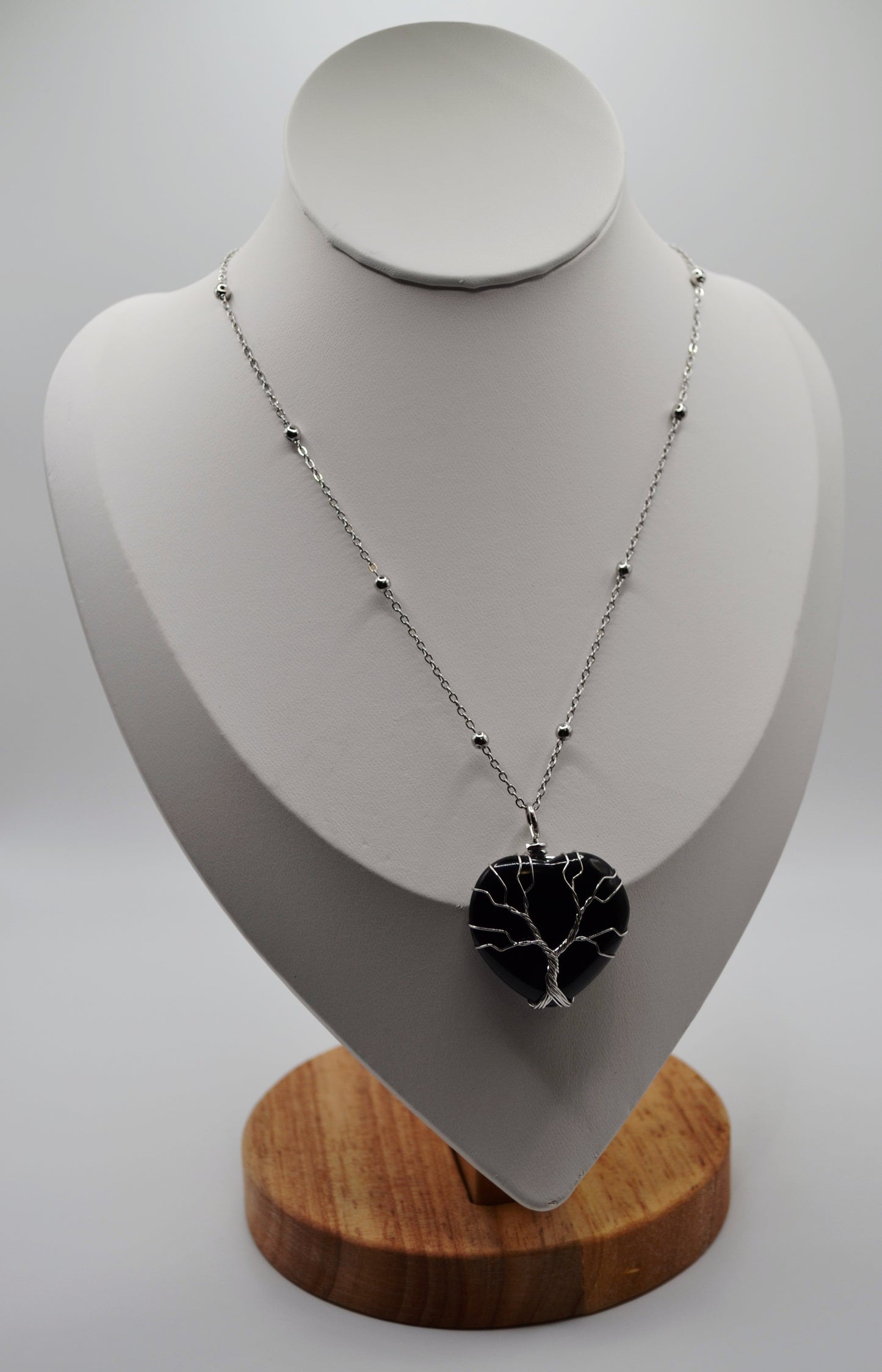 Tree of life heart pendant necklaces
