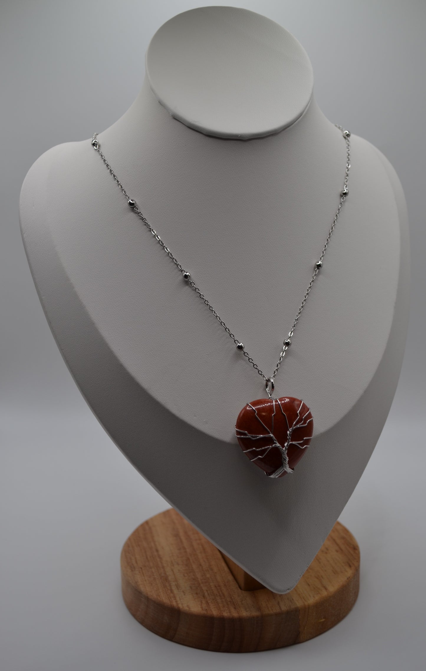 Tree of life heart pendant necklaces