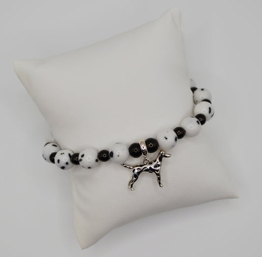 Dalmatian charm bracelet