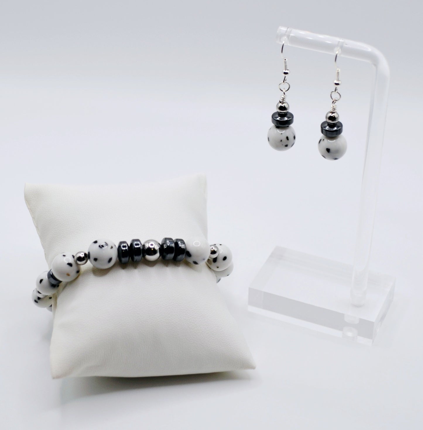 Dalmatian rondelle Jewellery set addition two