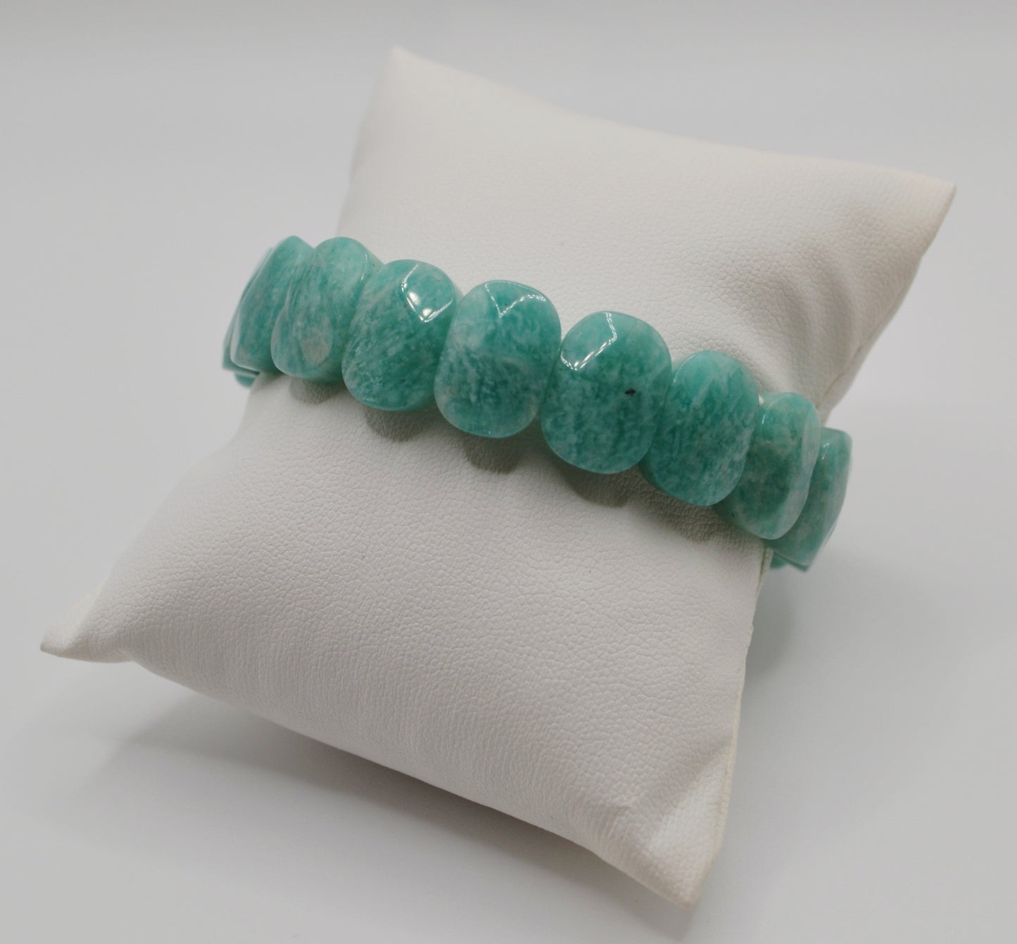 Facted rectangle stone oval beaded bracelets