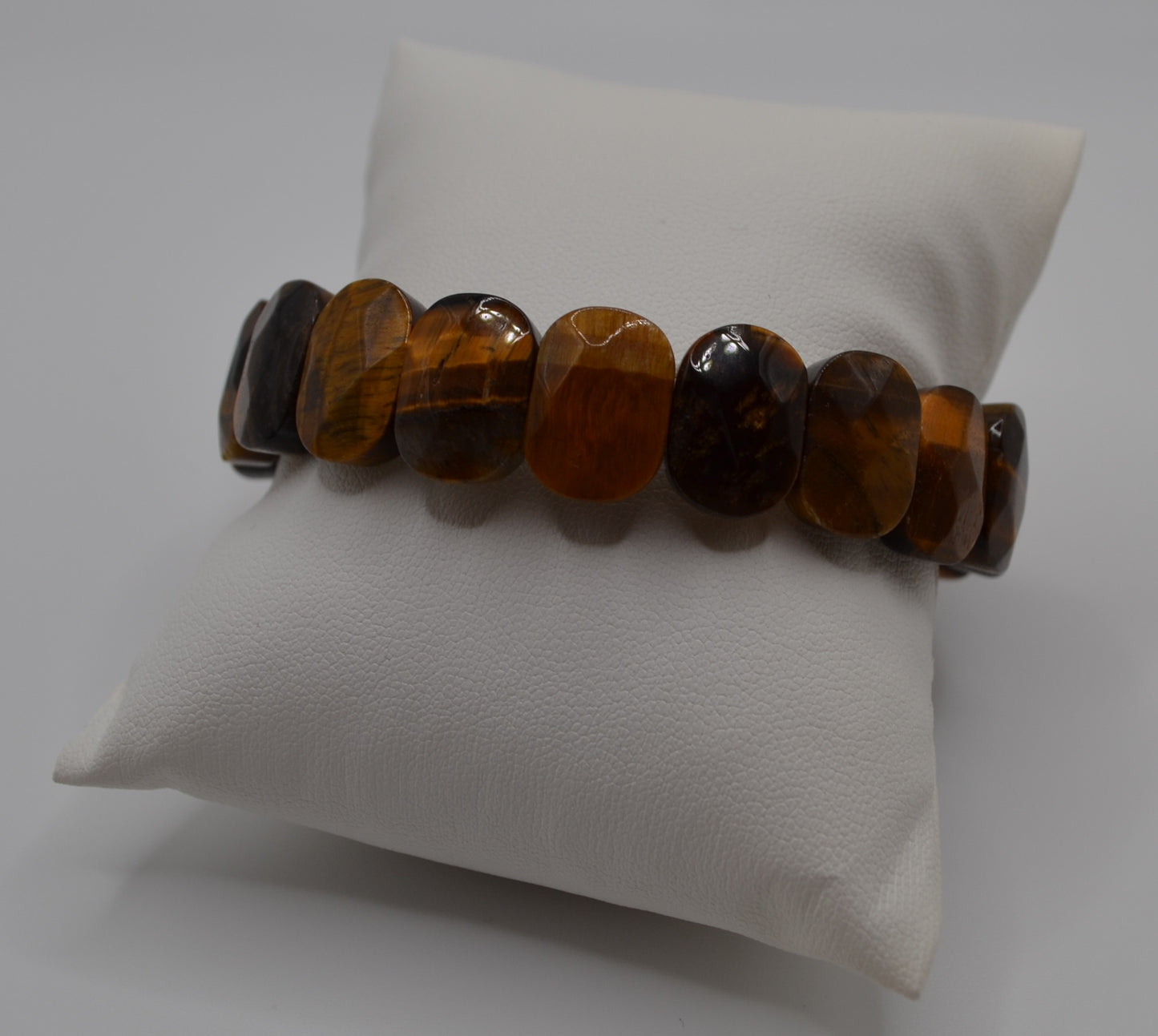 Facted rectangle stone oval beaded bracelets