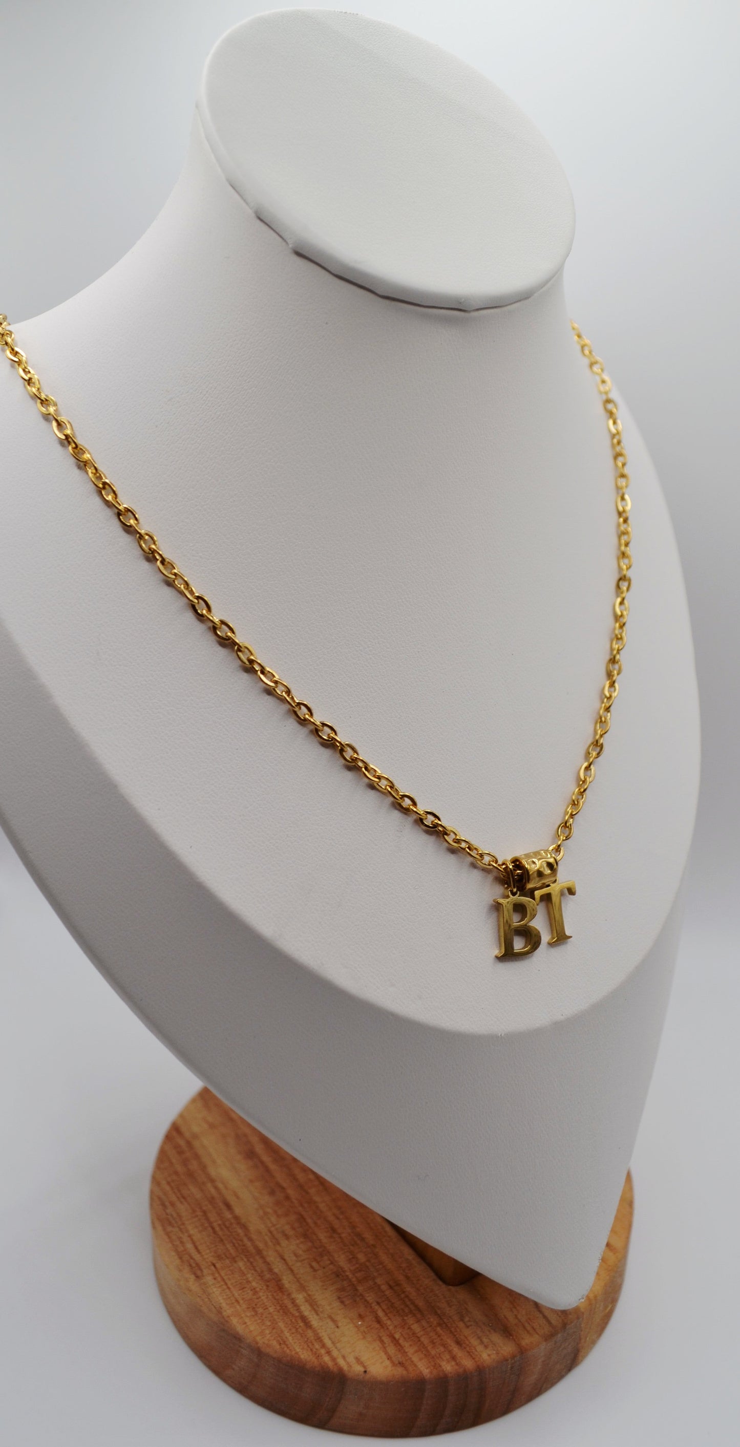 Birthstone and letter charm necklaces