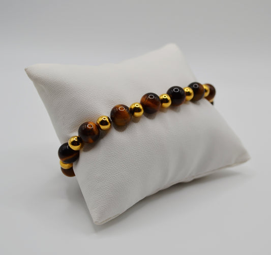 Tiger eye bracelet gold edition two