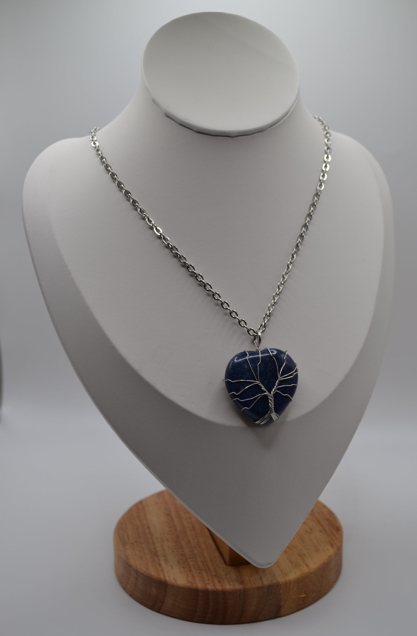 Tree of life heart pendant necklaces