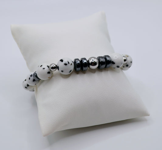 Dalmatian rondelle Jewellery set addition two