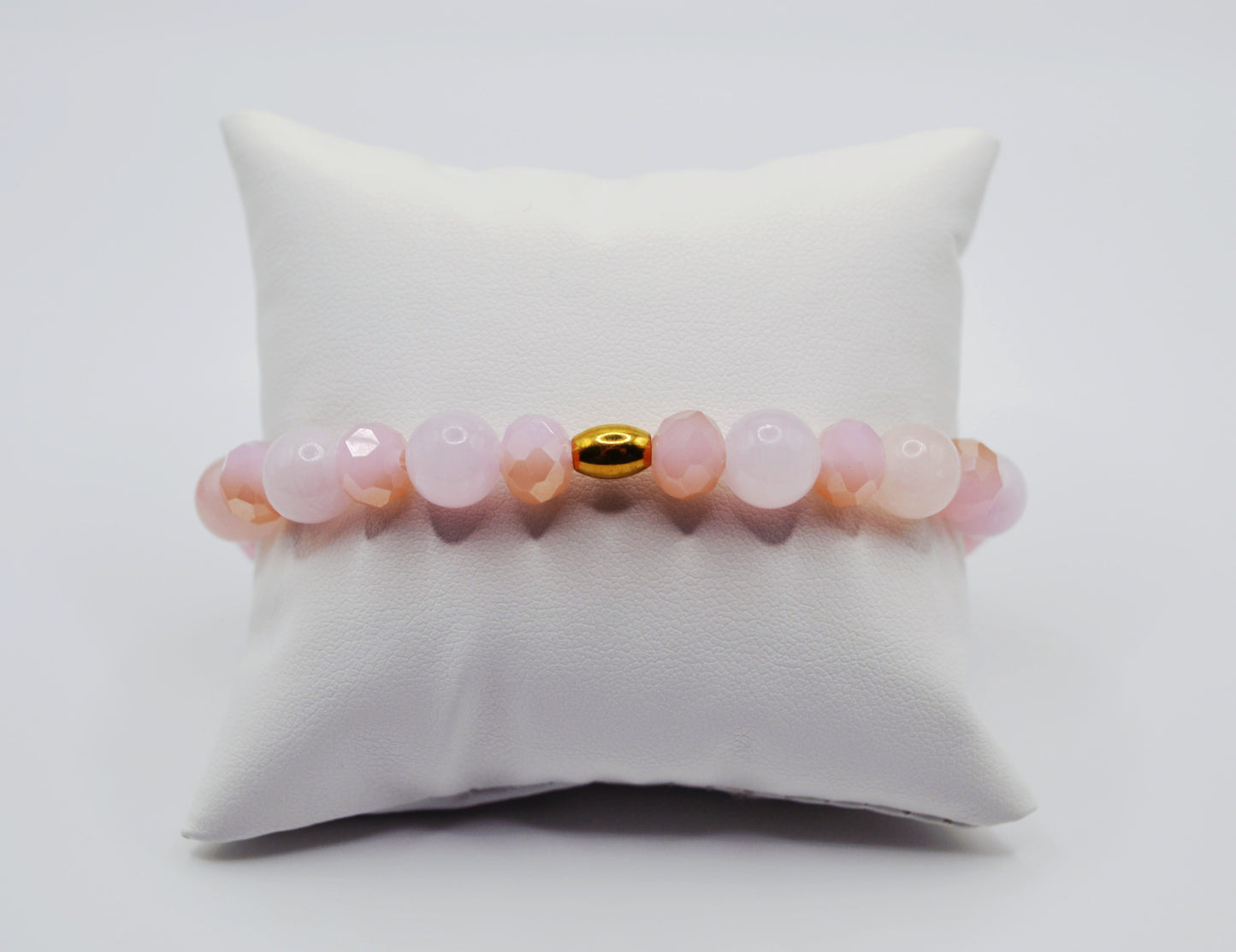 Pink beaded bracelet