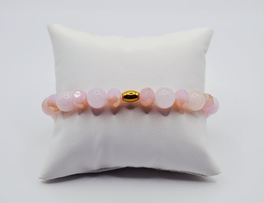 Pink beaded bracelet