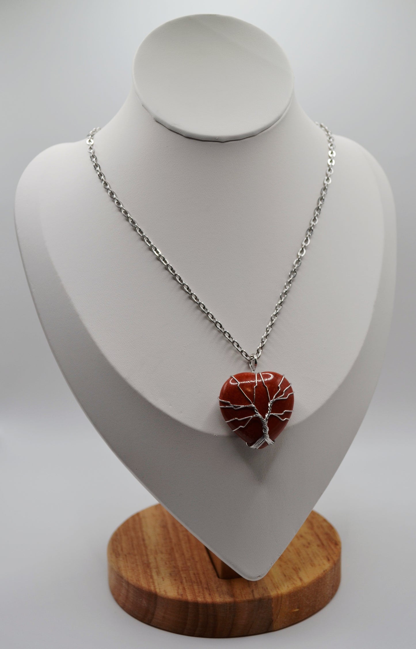 Tree of life heart pendant necklaces