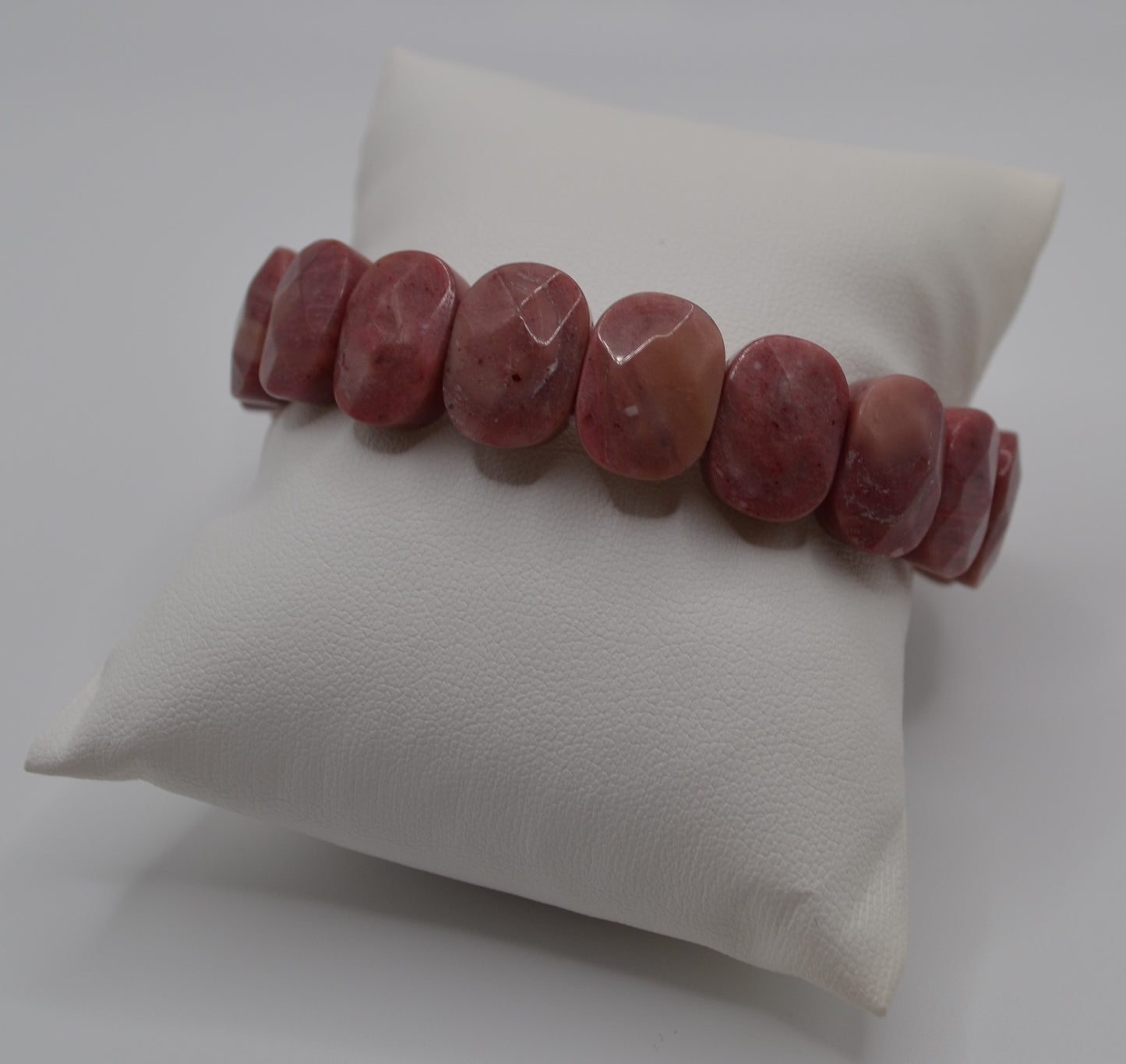 Facted rectangle stone oval beaded bracelets