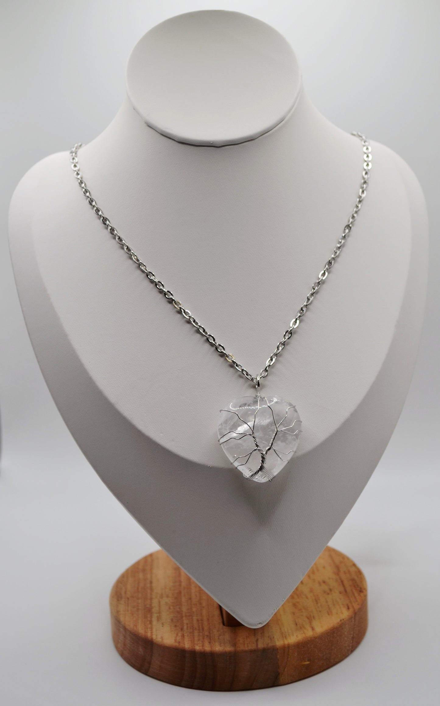 Tree of life heart pendant necklaces