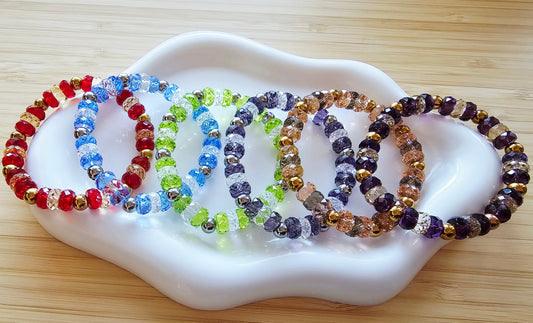 Disc beaded bracelets