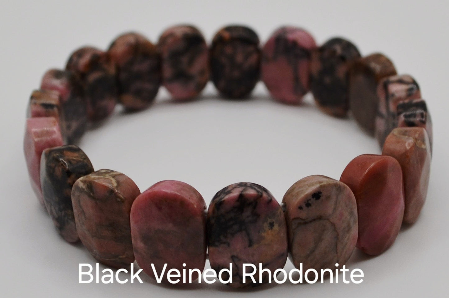 Facted rectangle stone oval beaded bracelets