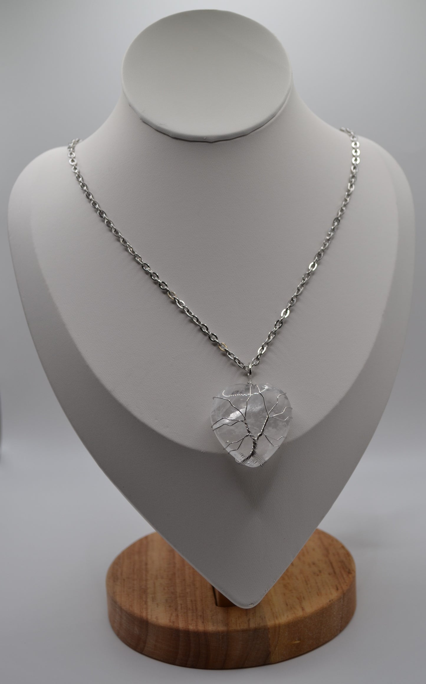 Tree of life heart pendant necklaces