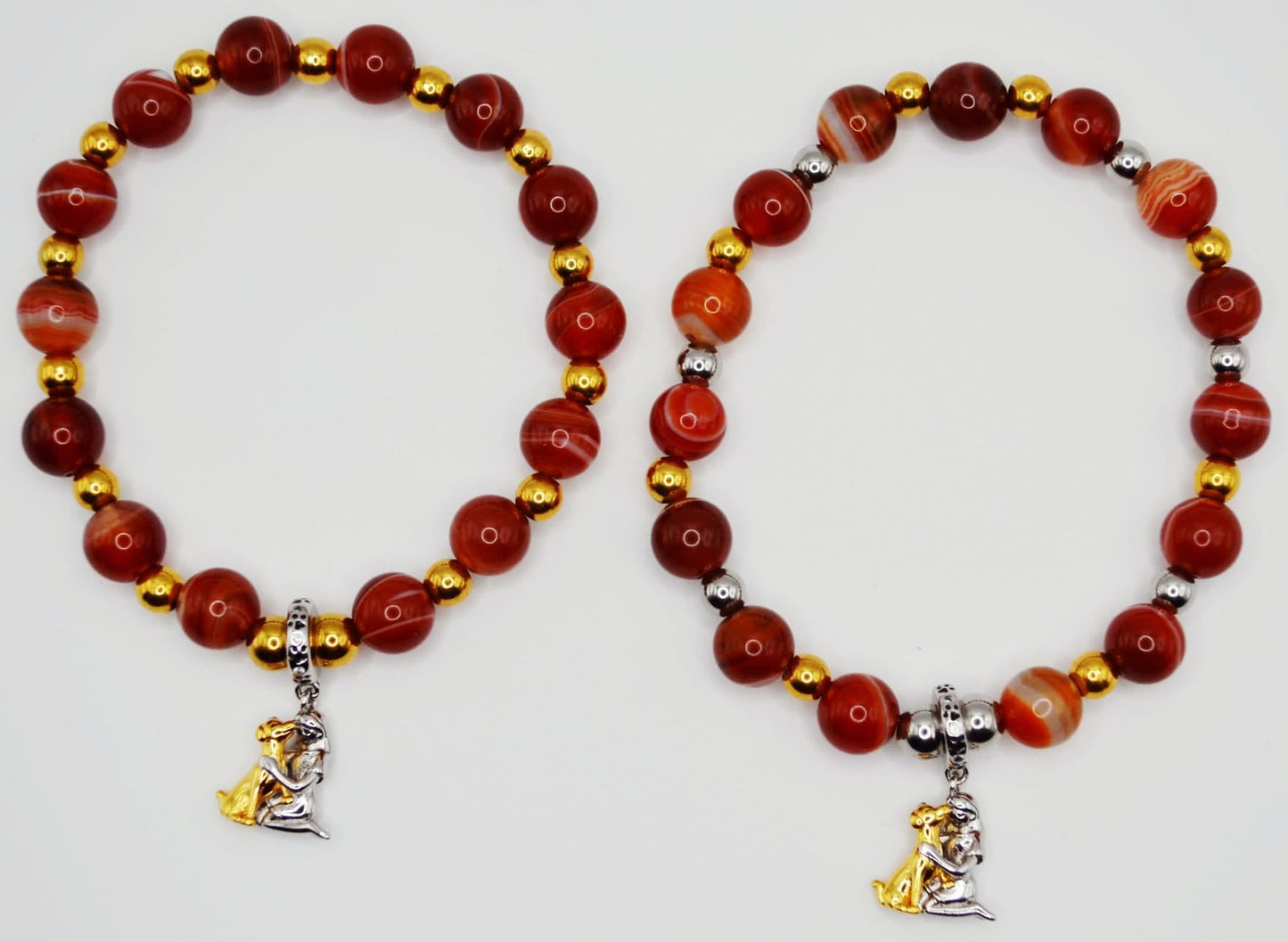 Vizsla dog and girl charm bracelet addition two