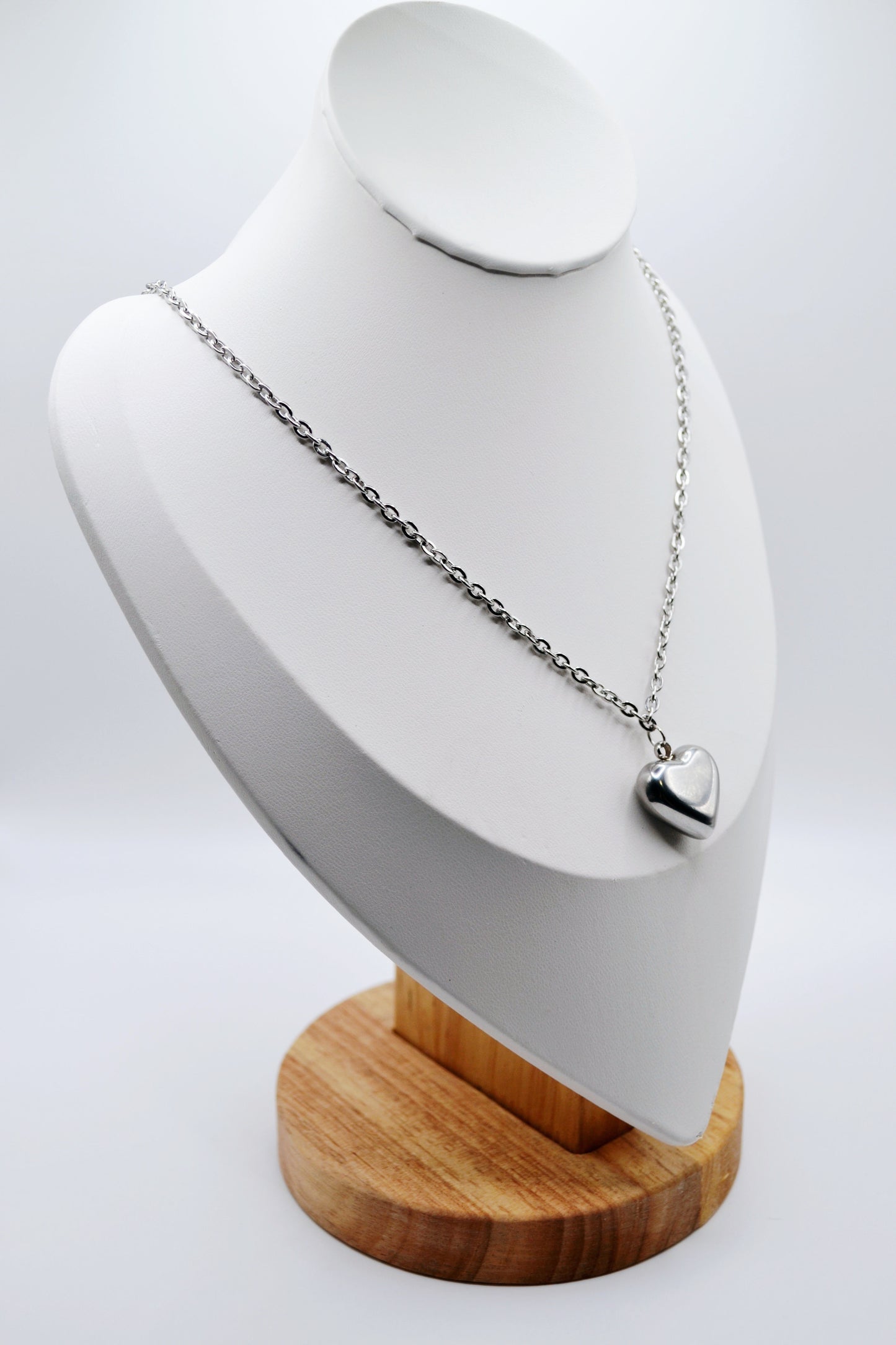 Silver heart necklace
