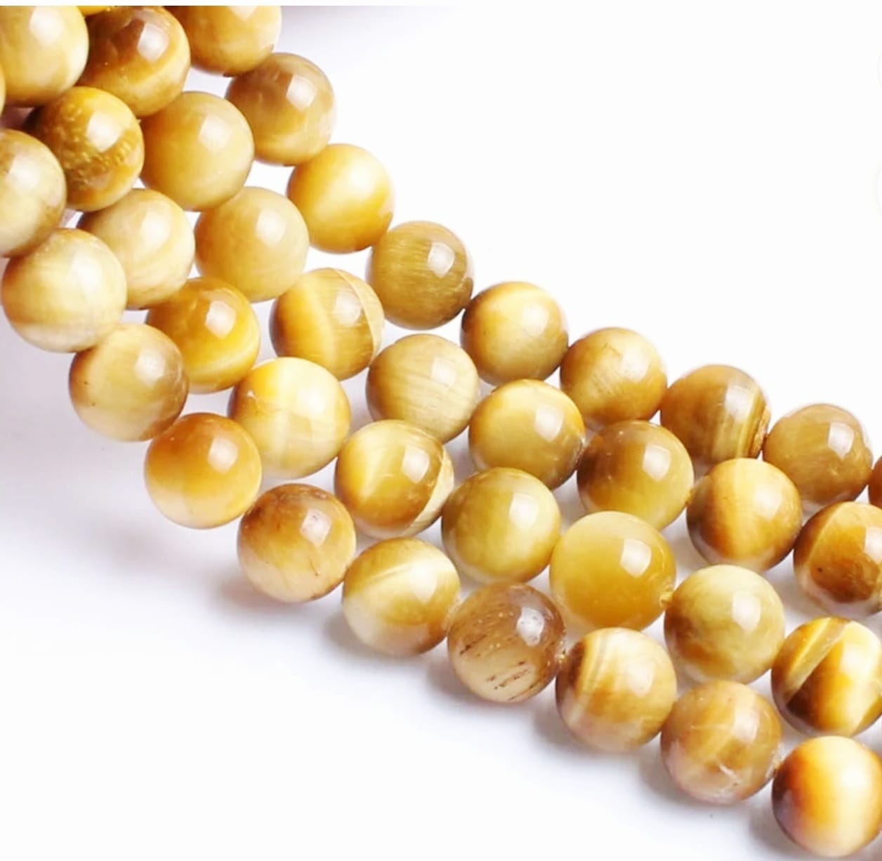 Yellow tiger eye men's bracelet