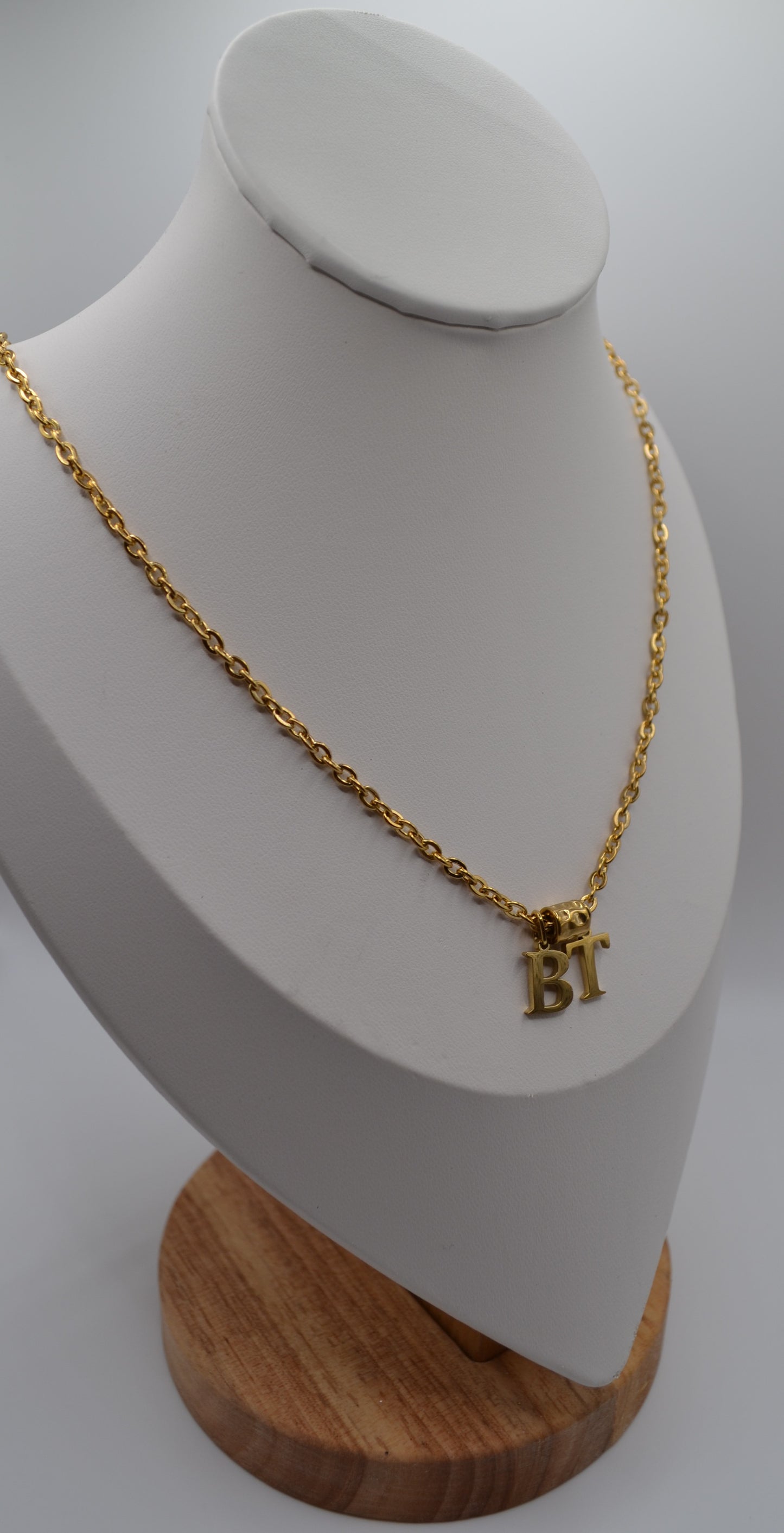 Birthstone and letter charm necklaces