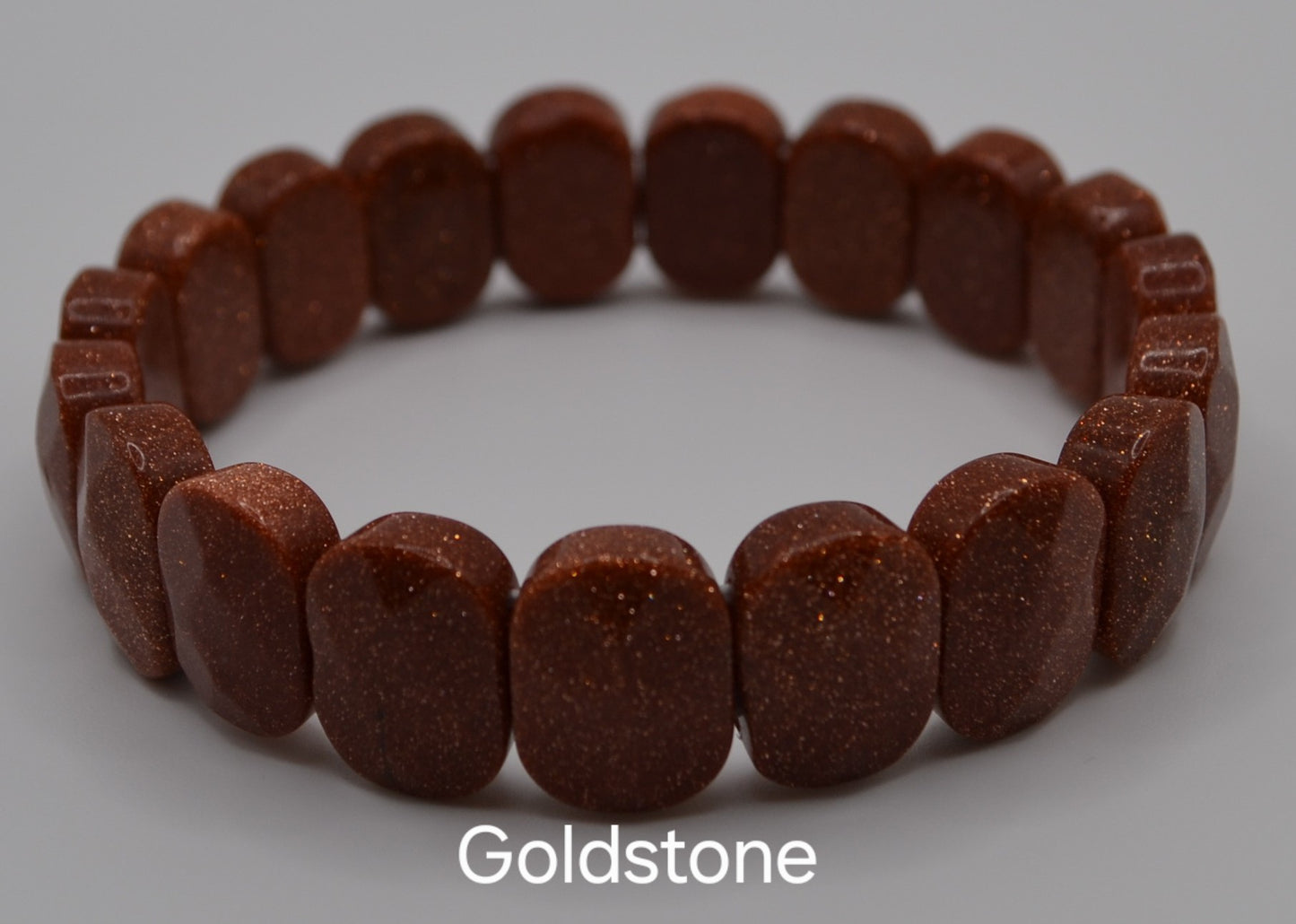 Facted rectangle stone oval beaded bracelets