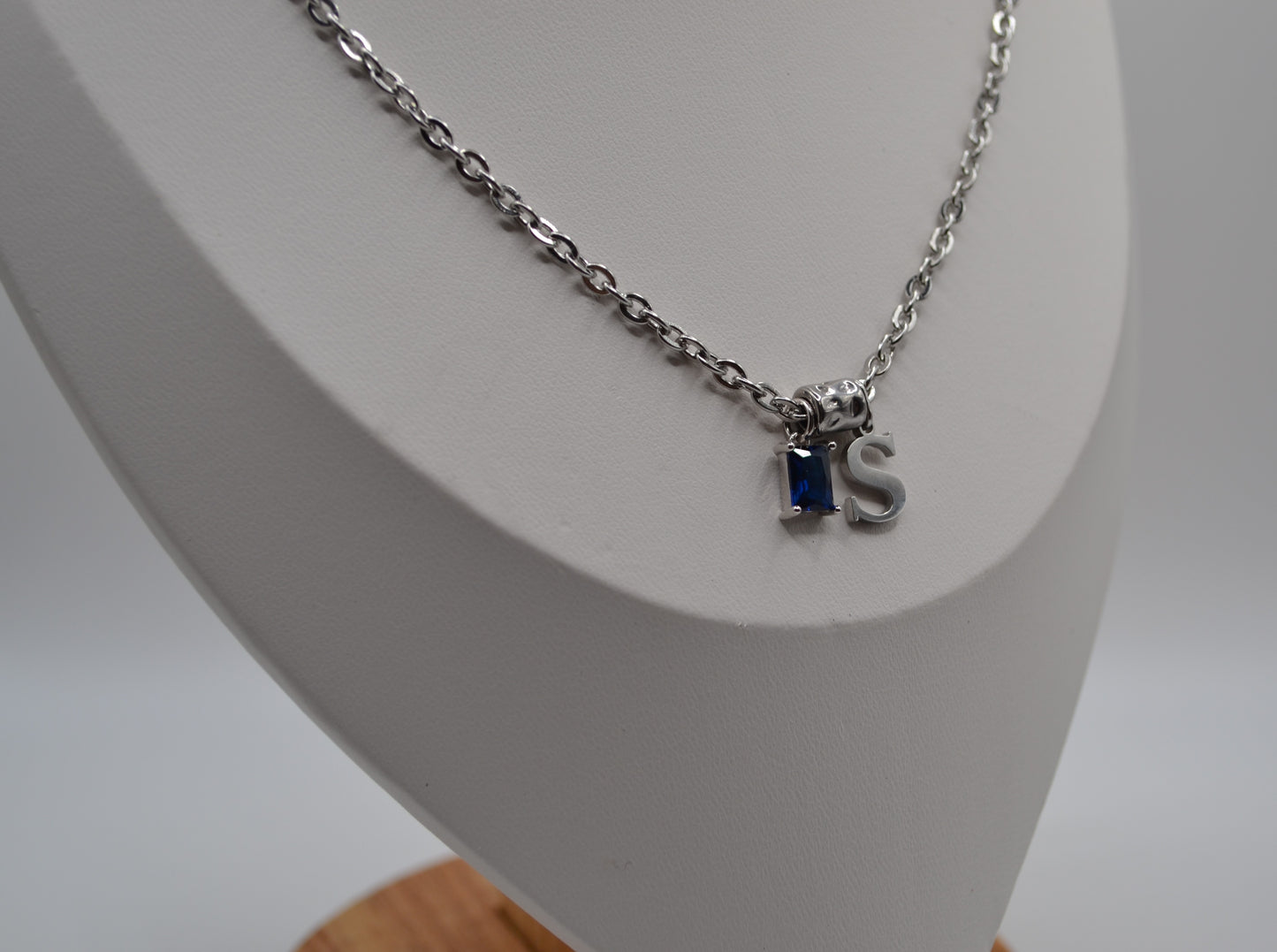 Birthstone and letter charm necklaces