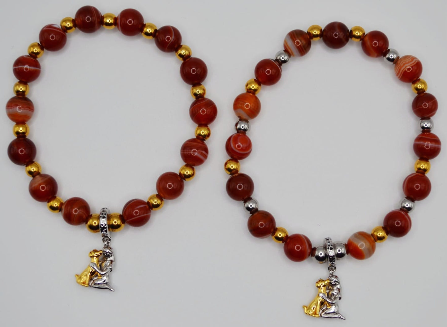 Vizsla dog and girl charm bracelet addition two