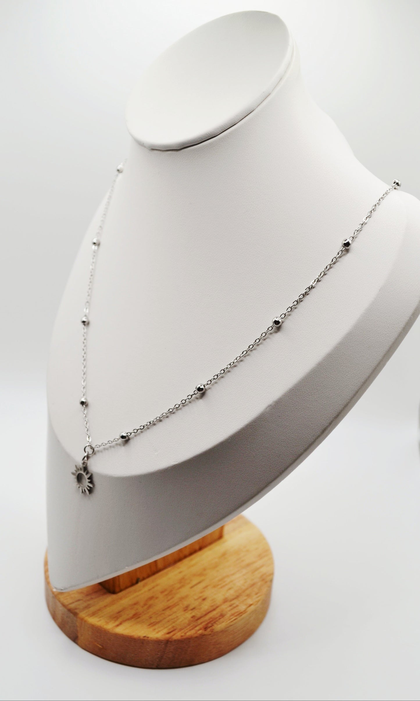 Open sun pendant necklaces