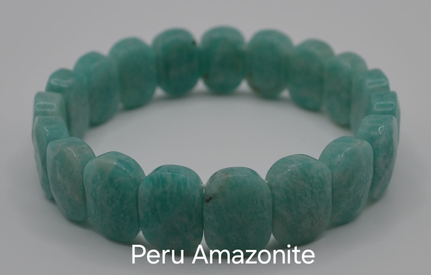 Facted rectangle stone oval beaded bracelets