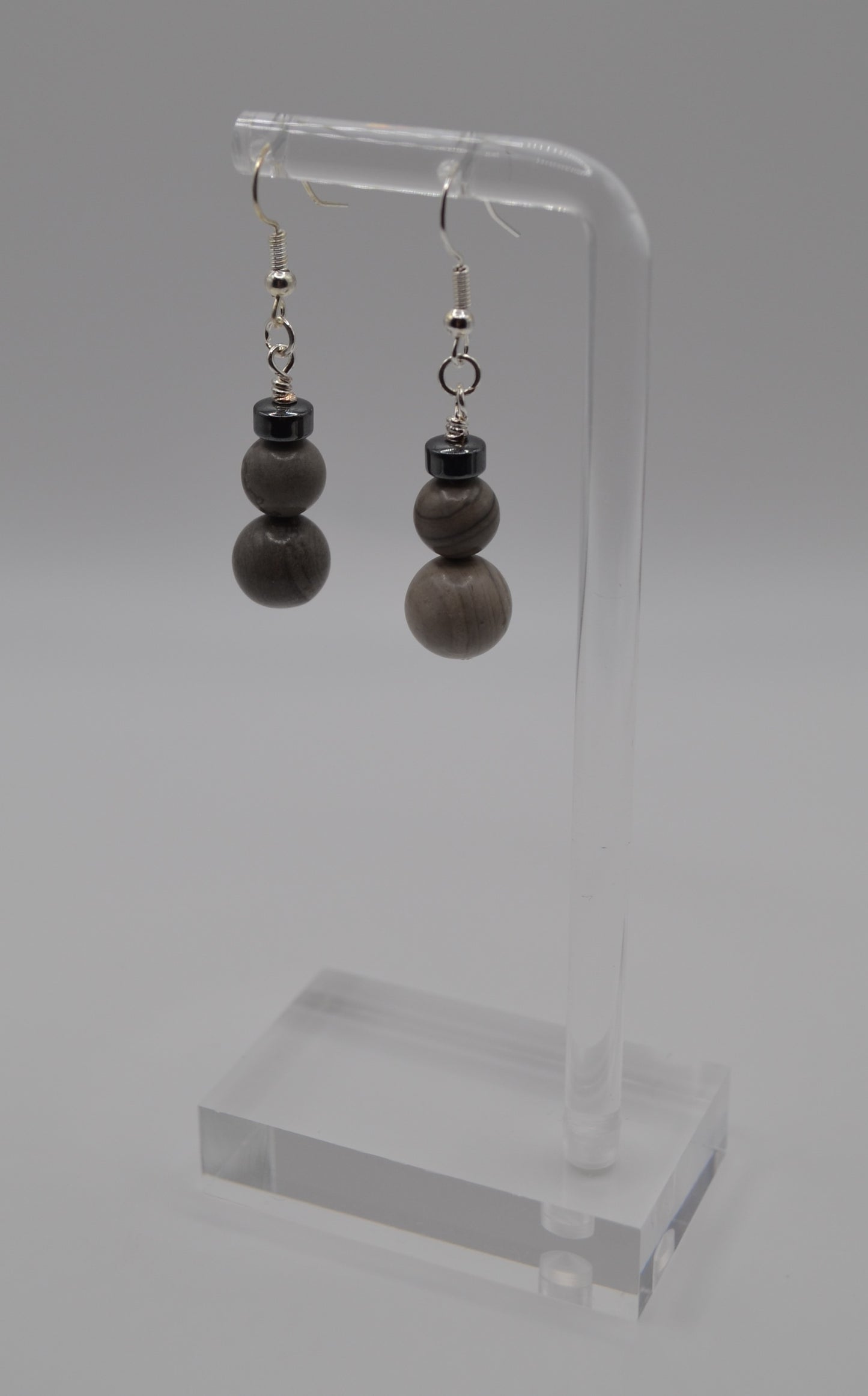 Weimaraner and rondelle beaded set