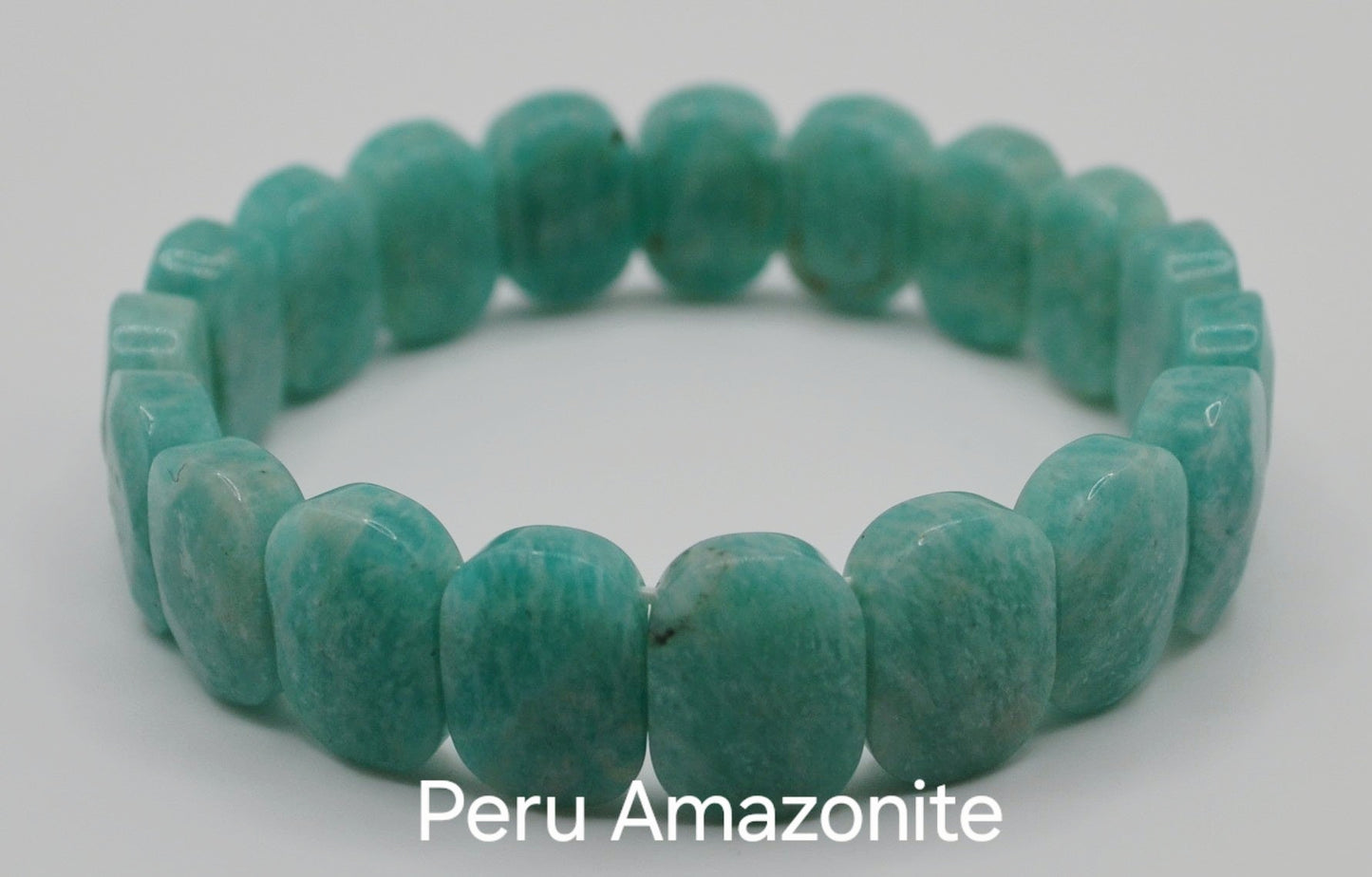 Facted rectangle stone oval beaded bracelets