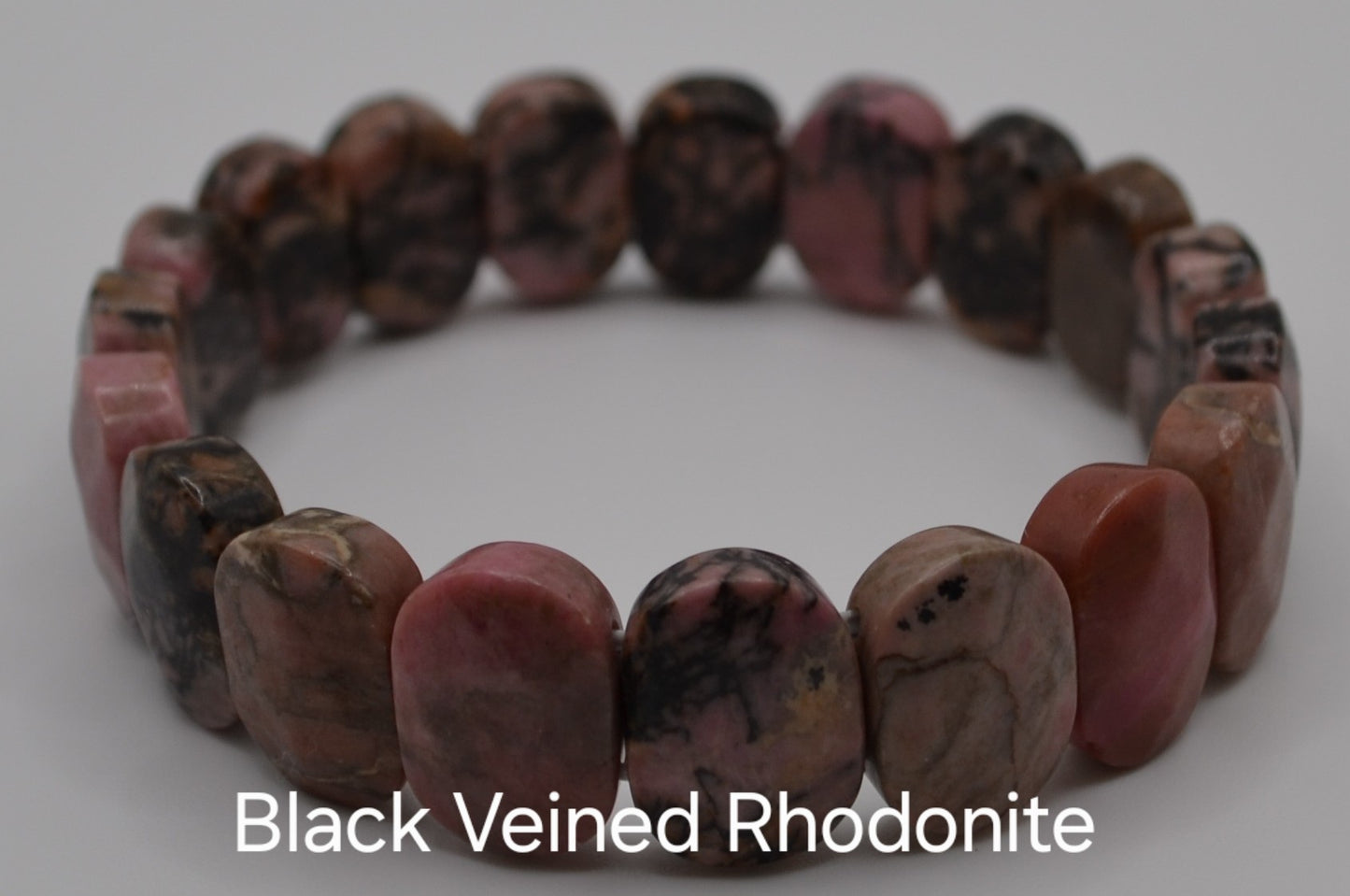 Facted rectangle stone oval beaded bracelets