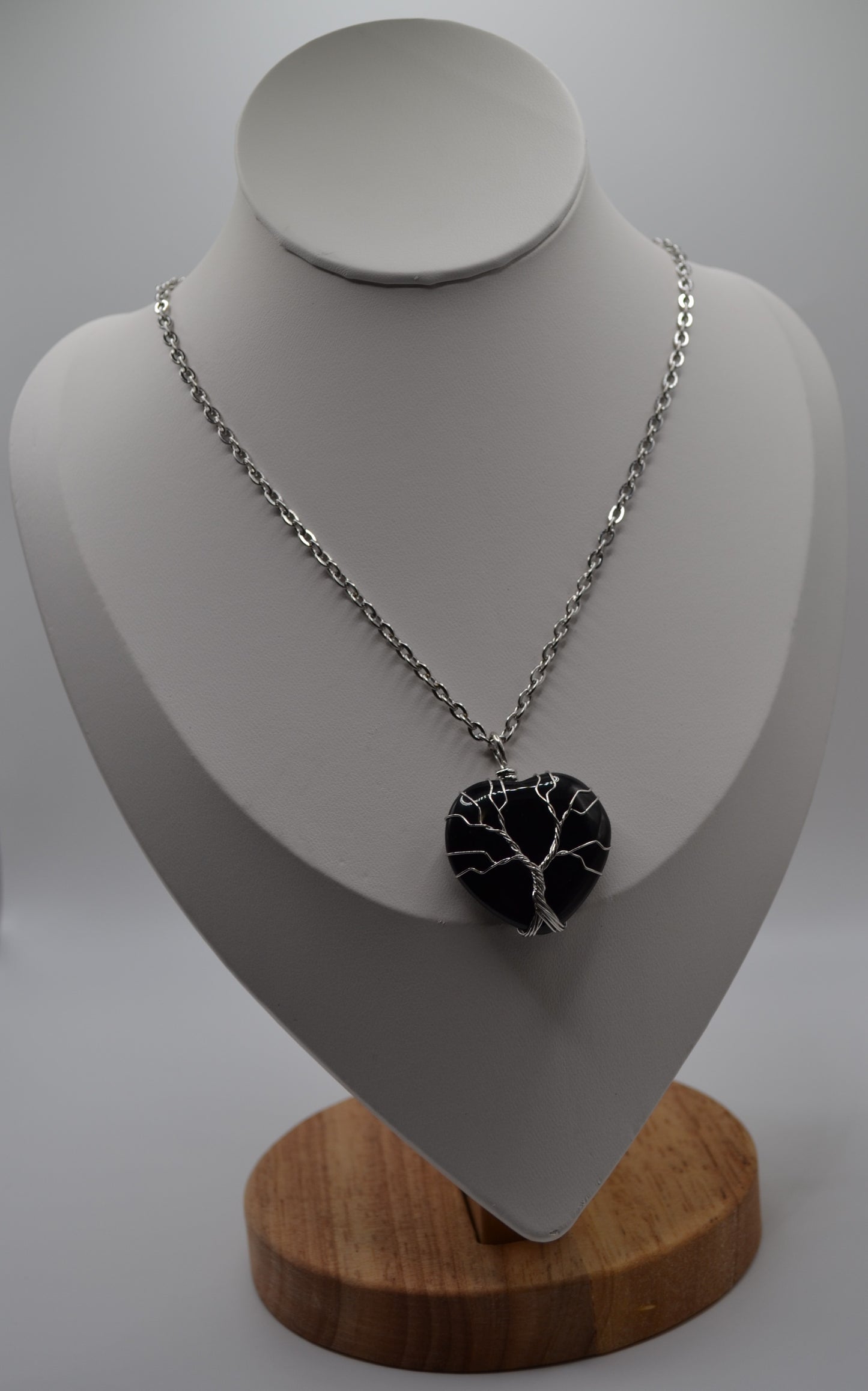 Tree of life heart pendant necklaces