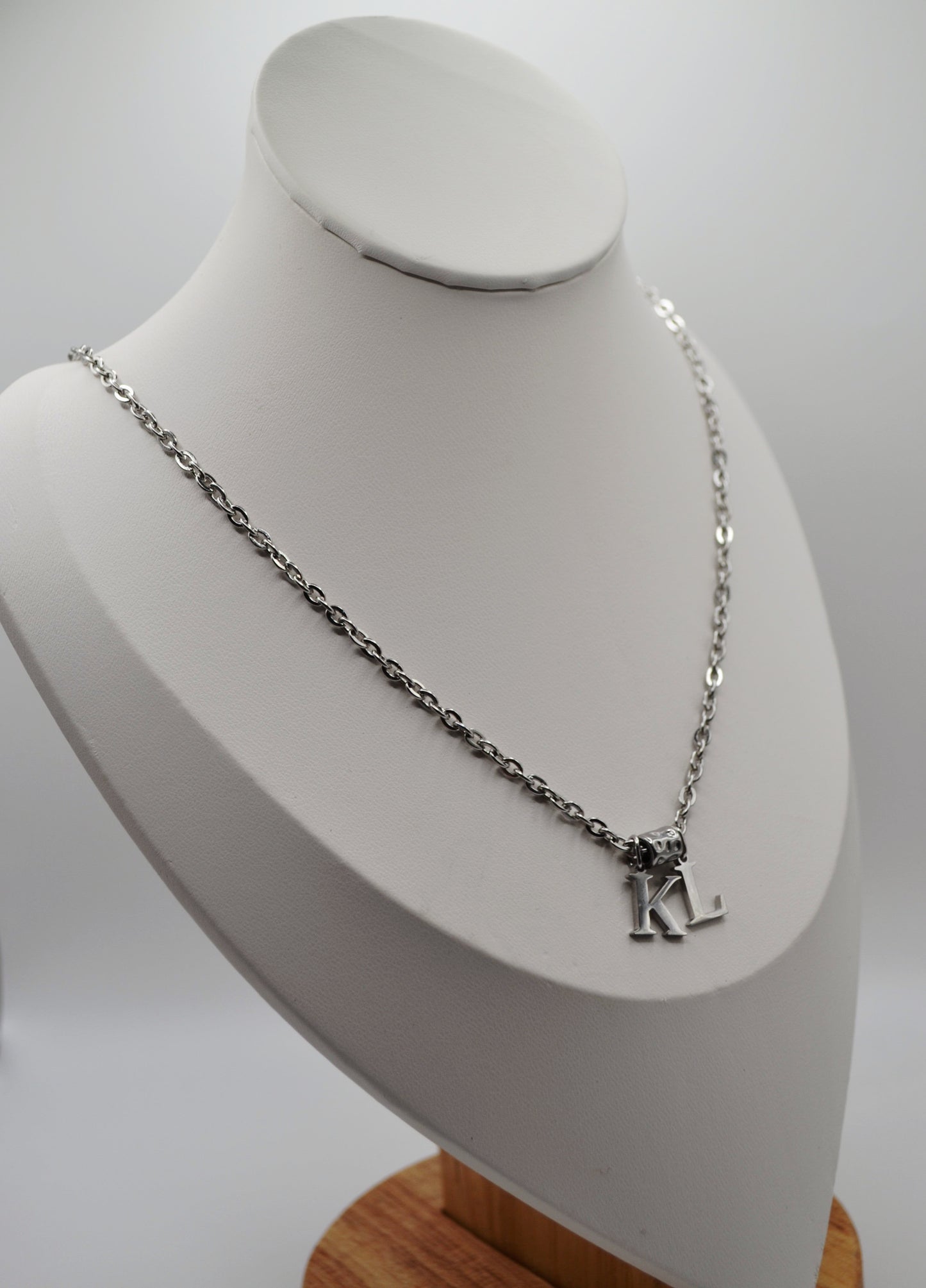 Birthstone and letter charm necklaces
