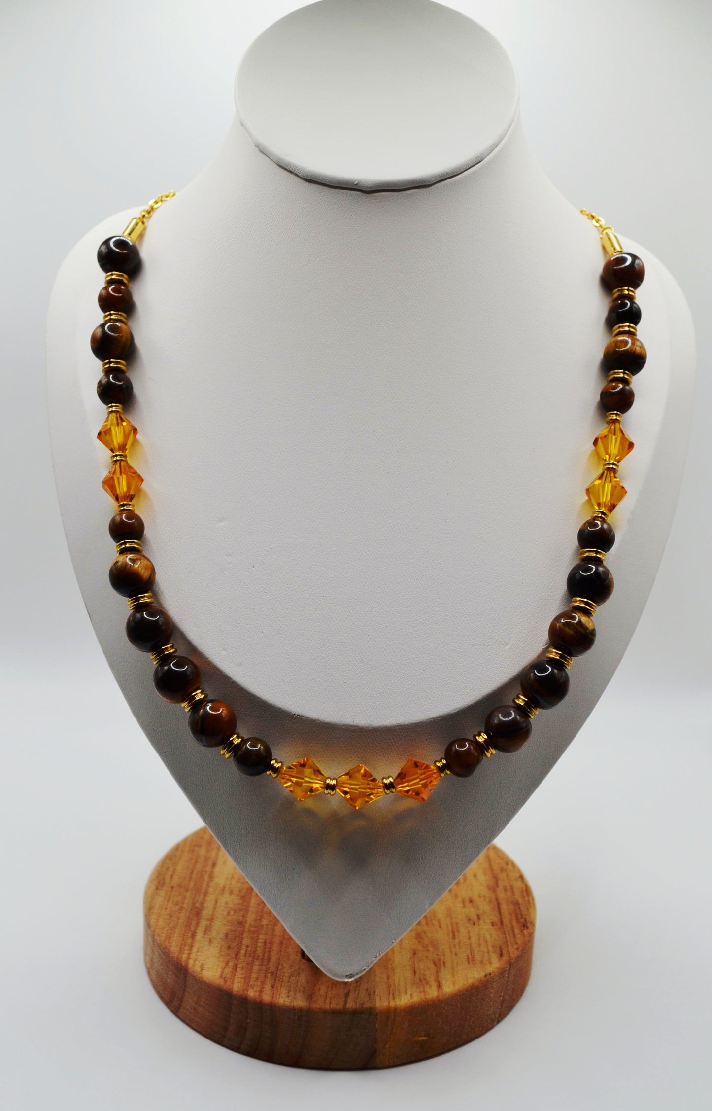 Tiger eye beaded necklace