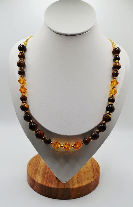 Tiger eye beaded necklace