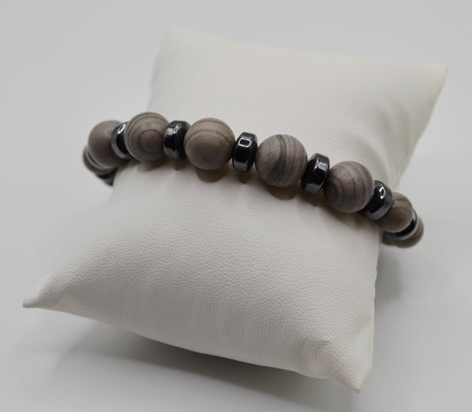 Weimaraner and rondelle beaded set