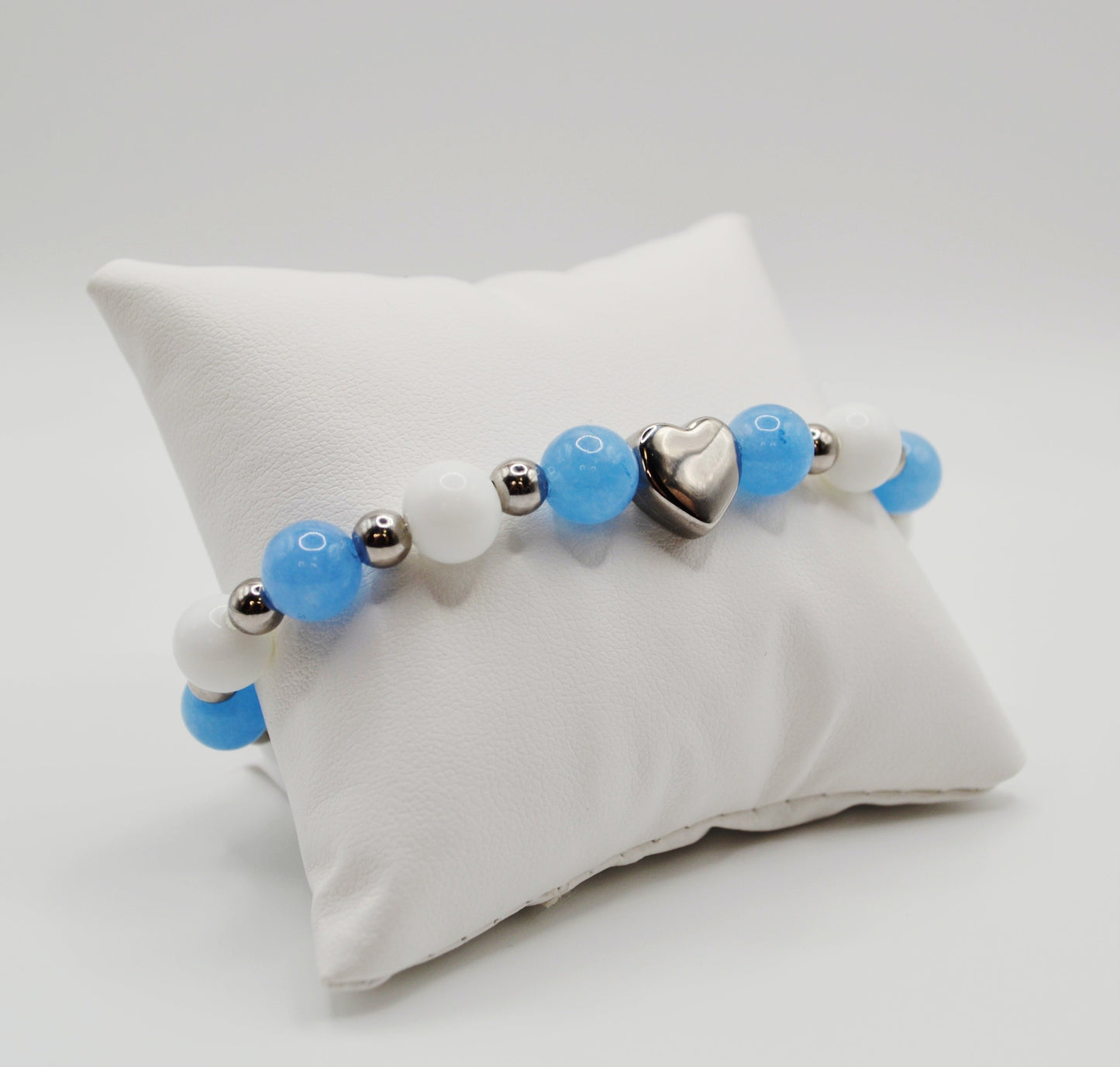 Baby blue heart bracelets
