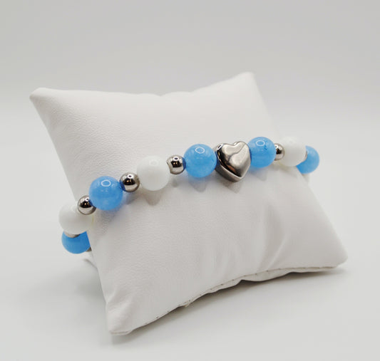 Baby blue heart bracelets