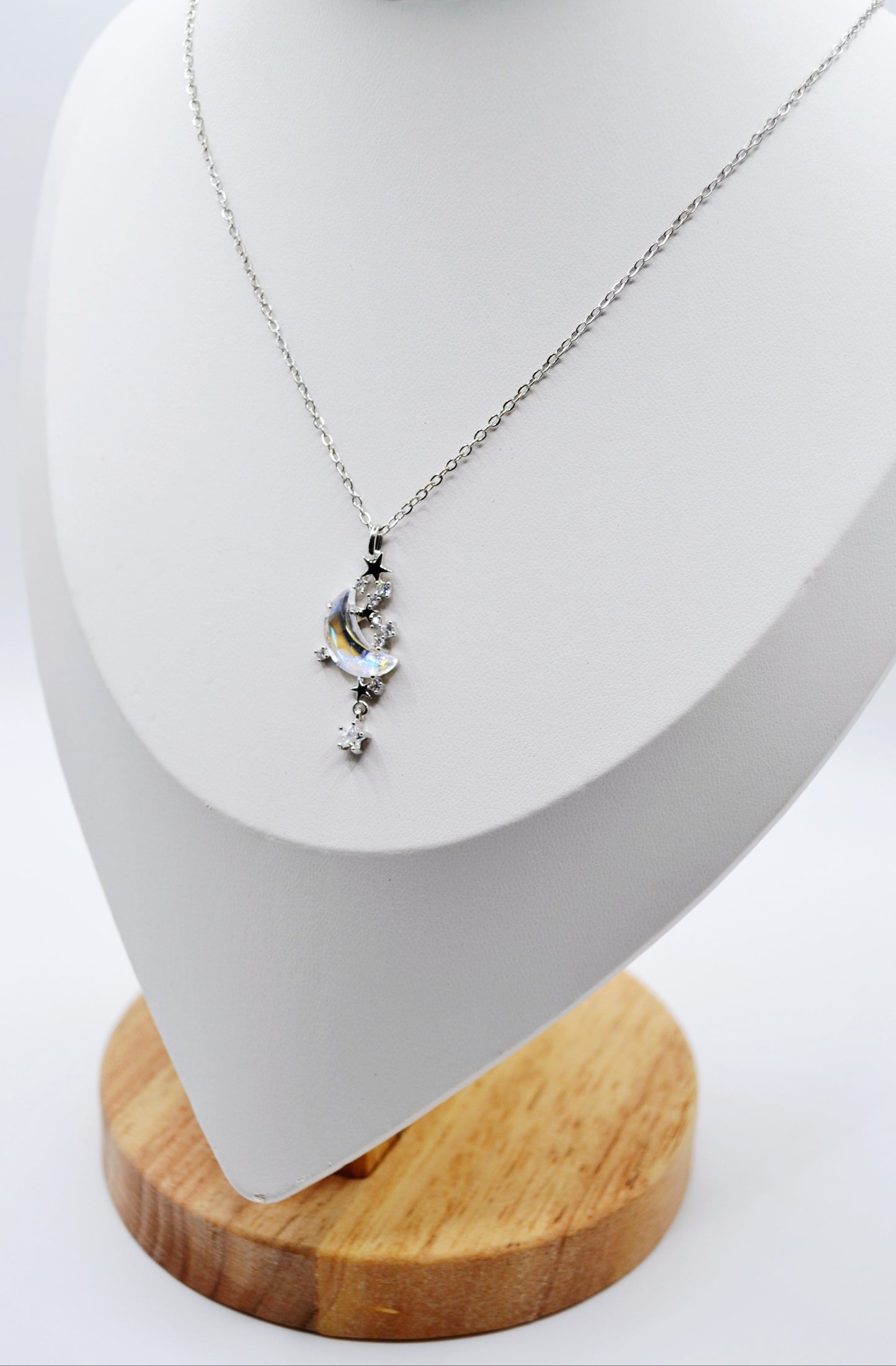 Moon and stars necklace